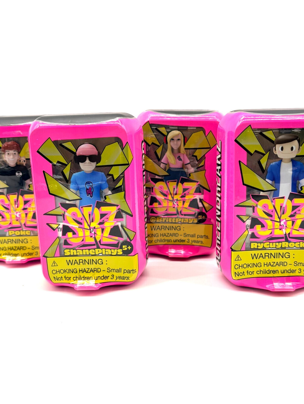 Lot of 4 Screen Breakz SBZ Collectibles Poke ShanePlays @BrittPlays RyGuyRocky